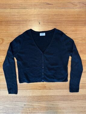 Old Navy Black Cropped Cardigan